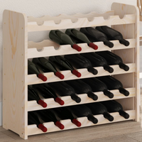 vidaXL Wine Rack 67.5x25x60 cm Solid Wood Pine