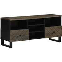 vidaXL TV Cabinet Black 100x33x46 cm Solid Wood Mango