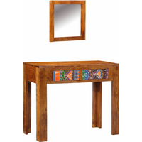 vidaXL Dressing Table Brown 90 x 45 x 75 cm Solid Acacia wood