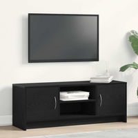 vidaXL TV Cabinet Black Oak 102x30x37.5 cm Engineered Wood