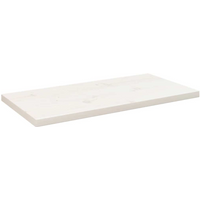 vidaXL Table Top White 80x40x2.5 cm Solid Wood Pine Rectangular