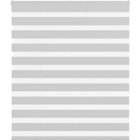 vidaXL Zebra Blind Light Grey 120x150 cm Fabric Width 115.9 cm Polyester