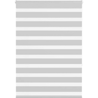 vidaXL Zebra Blind Light Grey 95x150 cm Fabric Width 90.9 cm Polyester