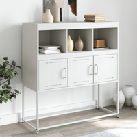 vidaXL Sideboard White 100.5x39x107 cm Steel