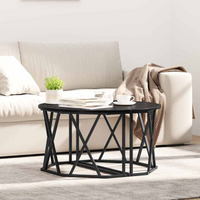 vidaXL Coffee Table Black Oak 80 x 80 x 42 cm