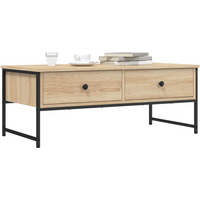 vidaXL Coffee Table Sonoma Oak 101x49x39.5 cm Engineered Wood