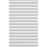 vidaXL Zebra Blind Light Grey 140x230 cm Fabric Width 135.9 cm Polyester