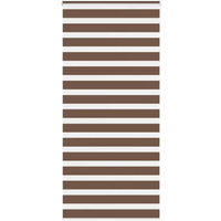 vidaXL Zebra Blind Brown 110x230 cm Fabric Width 105.9 cm Polyester
