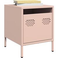 vidaXL Bedside Cabinet Pink 35x39x43.5 cm Steel