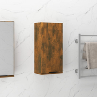vidaXL Wall-mounted Bathroom Cabinet Smoked Oak 32x20x67 cm
