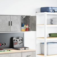 vidaXL Garage Wall Cabinet Concrete Grey Engineered Wood