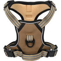 vidaXL Dog Harness with Reflective Stripes Adjustable Brown L