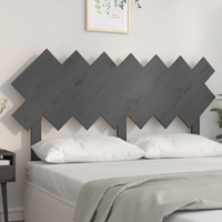 vidaXL Bed Headboard Grey 141x3x80.5 cm Solid Wood Pine