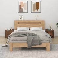 vidaXL Bedside Cabinets 2 pcs Brown Oak 50x39x47 cm