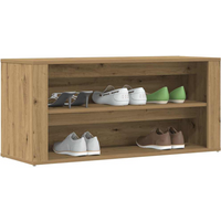 vidaXL Shoe Bench Artisan Oak 100x35x45 cm Engineered Wood