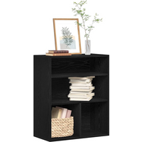 vidaXL Book Cabinet Black 60x30x71.5 cm Engineered Wood