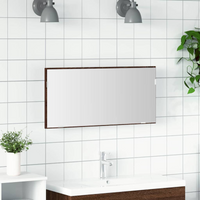 vidaXL Mirror Brown oak 80 x 37 cm Glass and Engineered Wood