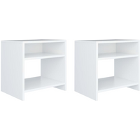 vidaXL Bedside Cabinets 2 pcs White 40x30x40 cm Engineered Wood