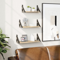vidaXL 3 Piece Wall Shelf Set Sonoma Oak Engineered Wood