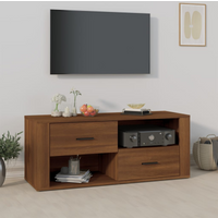 vidaXL TV Cabinet Brown Oak 100x35x40 cm Engineered Wood