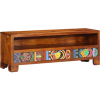 vidaXL TV Cabinet Multicolour 110x30x40 Solid Wood Acacia