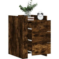 vidaXL Bedside Cabinet Smoked Oak 45x50x65 cm Engineered Wood
