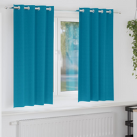 vidaXL Blackout Curtains with Rings 2 pcs Turquoise 175 x 140 cm