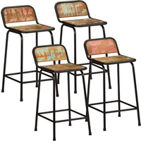 vidaXL Bar Stools 4 pcs 46x35.5x80 cm Solid Wood Reclaimed