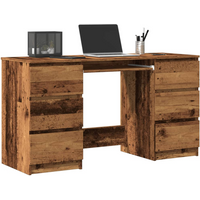 vidaXL Writing Desk Old Wood 140x50x77 cm Engineered Wood