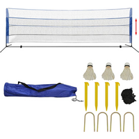 vidaXL Badminton Net Set with Shuttlecocks 500x155 cm