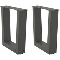 vidaXL Coffee Table Legs V-Shape 2 pcs Anthracite 40x(30-31.3) cm Steel