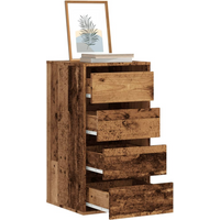 vidaXL Corner Chest of Drawers Old Wood 40x41x76 cm Engineered Wood