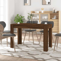 vidaXL Dining Table Brown Oak 120x60x76 cm Engineered Wood