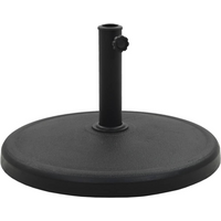 vidaXL Parasol Base Round Polyresin 19 kg Black