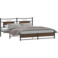 vidaXL Bed Frame without Mattress Brown Oak 160x200 cm Engineered Wood