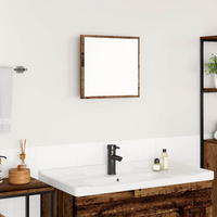 vidaXL LED Bathroom Mirror Old Wood 40 x 37 x 8.5 cm Engineered Wood