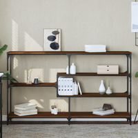 vidaXL Console Table Brown Oak 160x32x95 cm Engineered Wood