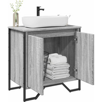 vidaXL Bathroom Sink Cabinet Grey Sonoma 60x35x60 cm Engineered Wood