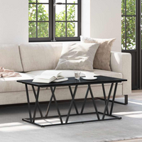 vidaXL Coffee Table Black Oak 100 x 50 x 40 cm