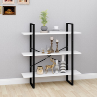 vidaXL Book Cabinet White 100x30x105 cm Engineered Wood