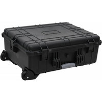 vidaXL Wheeled Flight Case Black 63x50x23 cm PP