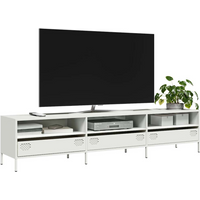 vidaXL TV Cabinet White 202x39x43.5 cm Cold-rolled Steel