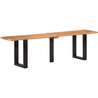 vidaXL Bench 160 cm Solid Wood Acacia and Steel