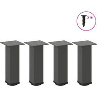 vidaXL Coffee Table Legs 4 pcs Anthracite 30-32 cm Steel