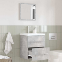 vidaXL Bathroom Furniture Set with Drawer Grey 41 x 38.5 x 48 cm