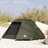 vidaXL Fishing Tent 3-Person Olive Green Waterproof