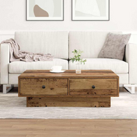 vidaXL Coffee Table Old wood 90 x 90 x 28 cm Engineered wood