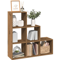 vidaXL Room Divider Bookcase 3-Tier Artisan Oak 99x29x99 cm Engineered Wood