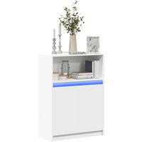 vidaXL Sideboard with LED White 72x34x100 cm Engineered Wood