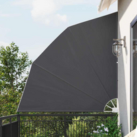 vidaXL Balcony Privacy Screen Black 210 x 210 cm Fabric